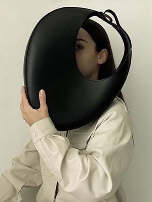 Women's Large Capacity Half Moon Crescent Design Underarm Shoulder Bag