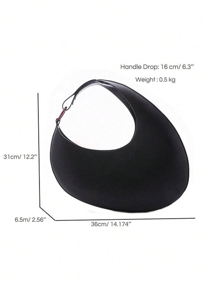Women's Large Capacity Half Moon Crescent Design Underarm Shoulder Bag