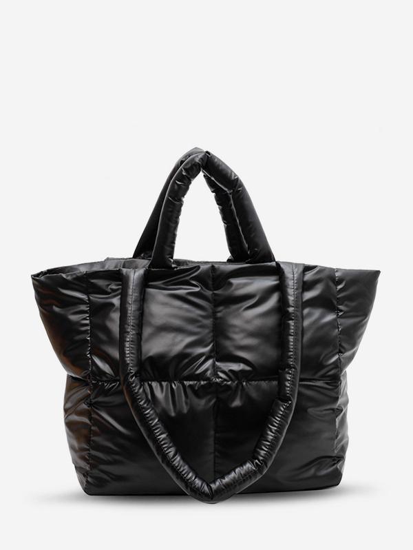 Large Quilted Puffer Shoulder Bag