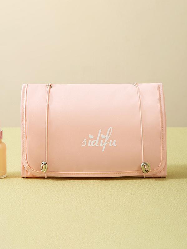 Women's Multi-functions Portable Outdoor Waterproof Letter Heart Print Detachable Travel Cosmetic Bag