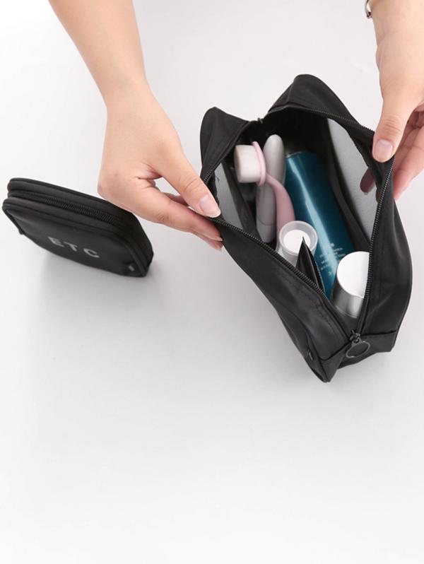 3Pcs Semi-transparent Portable Travel High Capacity Waterproof Make-up Storage Bags