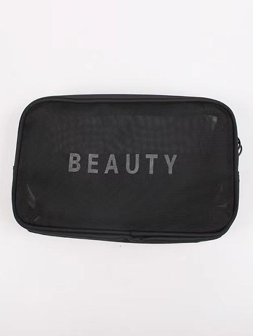 3Pcs Semi-transparent Portable Travel High Capacity Waterproof Make-up Storage Bags