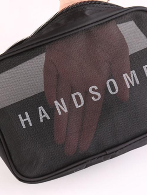 3Pcs Semi-transparent Portable Travel High Capacity Waterproof Make-up Storage Bags