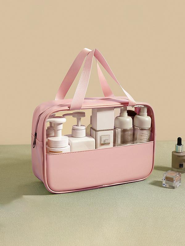 Women's PVC Transparent Clear Makeup Organizer Pouches Travel Toiletry Bag Cosmetic Bag Travel Wash Bag