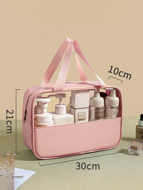 Women's PVC Transparent Clear Makeup Organizer Pouches Travel Toiletry Bag Cosmetic Bag Travel Wash Bag