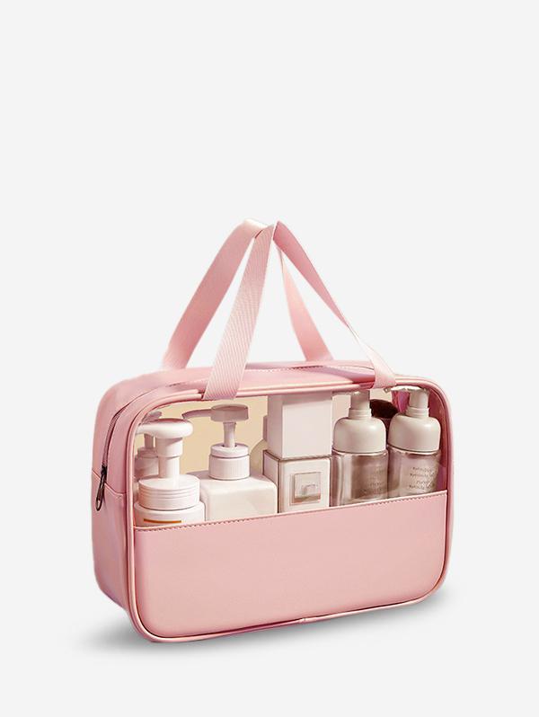 Women's PVC Transparent Clear Makeup Organizer Pouches Travel Toiletry Bag Cosmetic Bag Travel Wash Bag