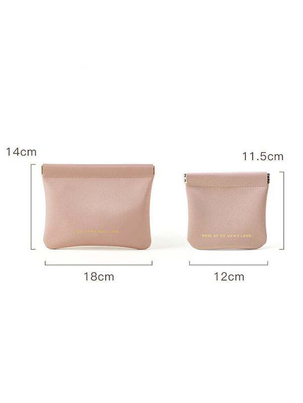 2Pcs Travel Opening and Closing Coin Purse Card Holder Headphone Pouch Power Charger Automatic Closure Cosmetic Bag