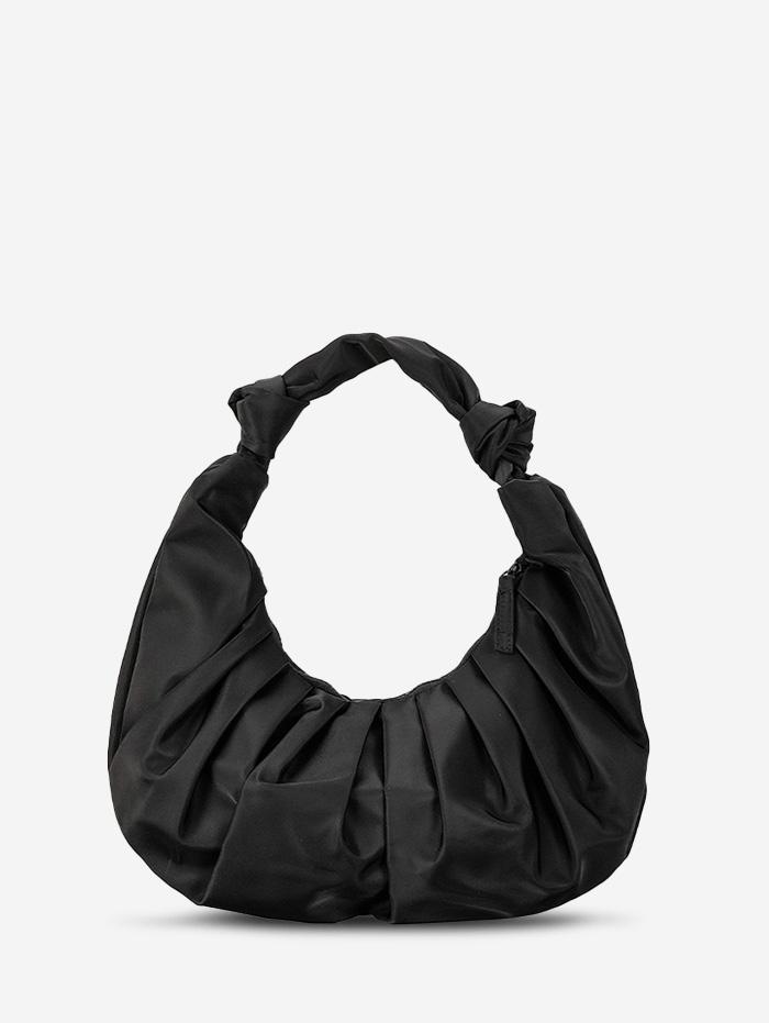 Ruched Knot Half Moon Shoulder Bag
