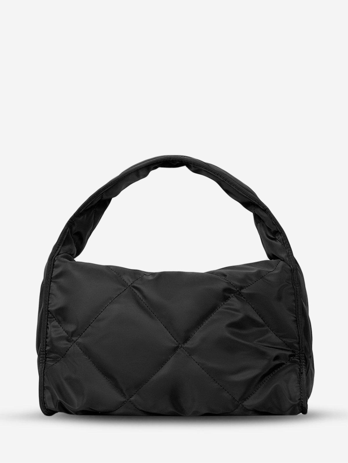 Women's Simple Style Solid Color Argyle Quilted High Capacity Tote Bag