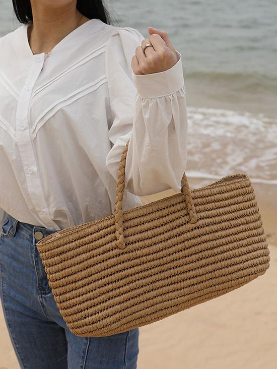 Beach Vacation Straw Tote Bag