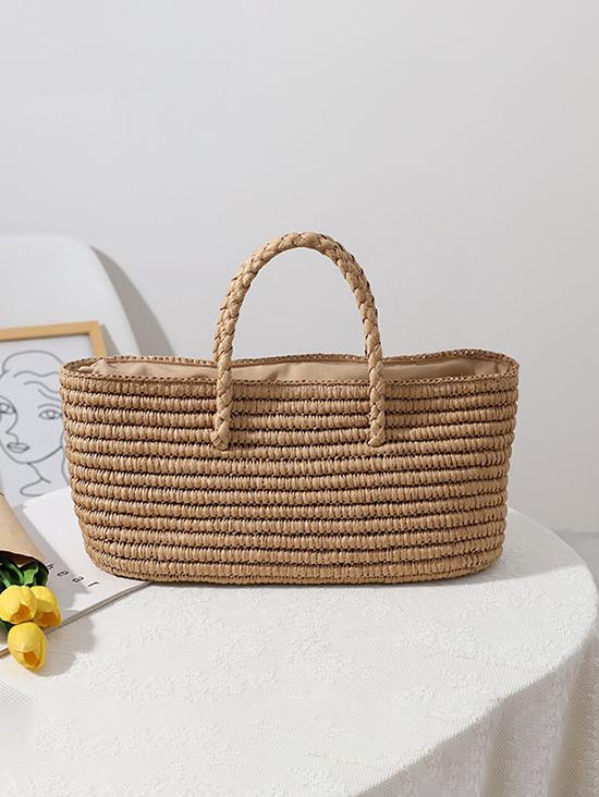 Beach Vacation Straw Tote Bag