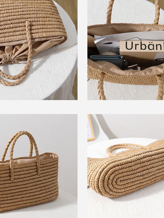 Beach Vacation Straw Tote Bag