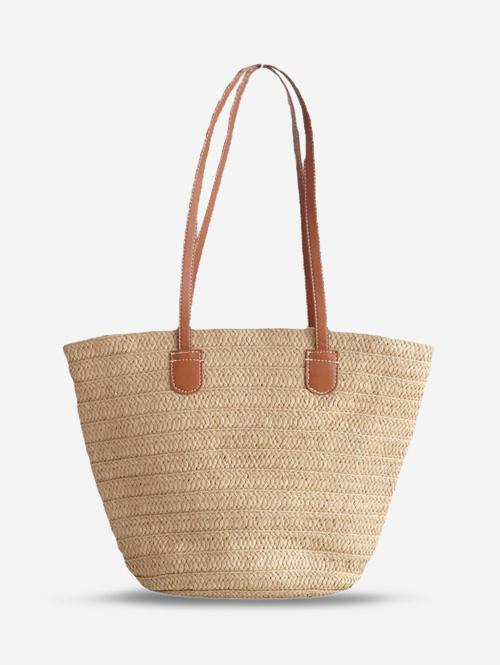 Vacation Beach Straw Raffia Shoulder Tote Bag