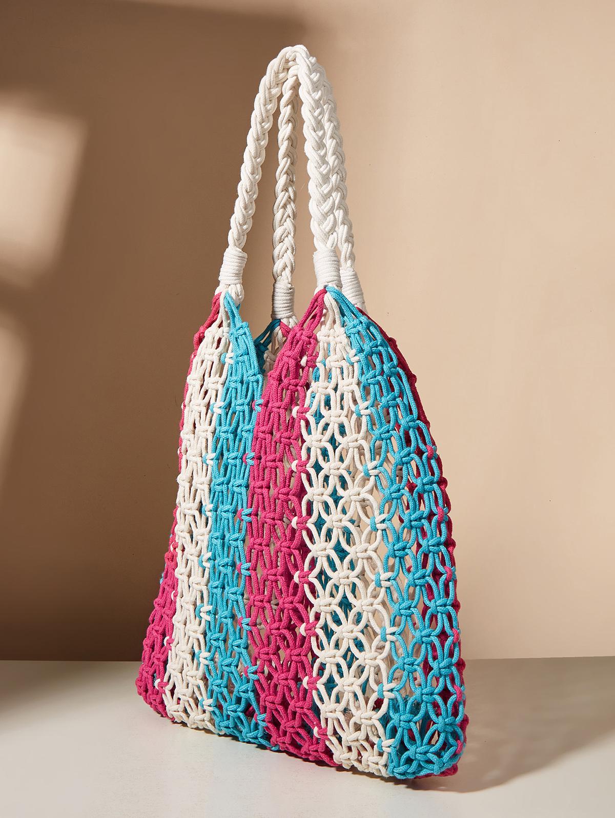 Macrame Woven Vacation Beach Handbag