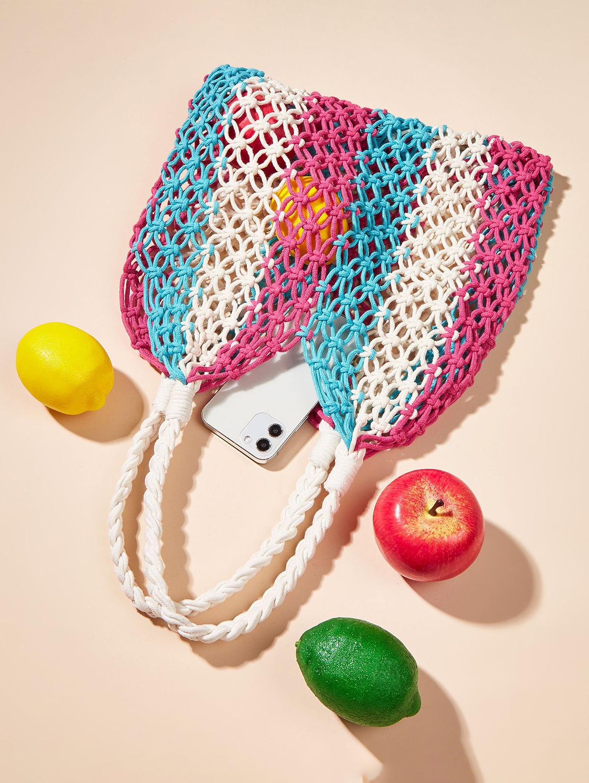 Macrame Woven Vacation Beach Handbag