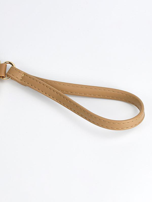 Women's Beach Vacation Straw Raffia Tassel Semicircle Fan Shaped Wristlet