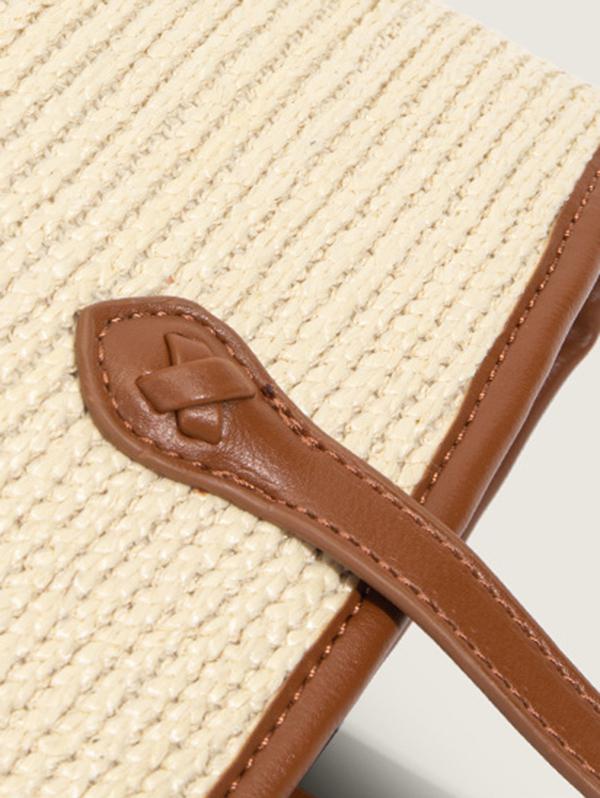 Women's Daily Casual Beach Vacation Colorblock Two Tone Straw Tote Shoulder Bag