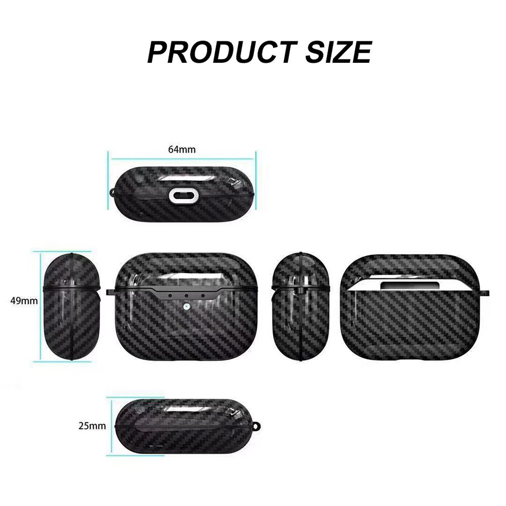 Silicone Protective Case Compatible with Apple AirPods Pro Wireless BT Earphones Case Shockproof Scratch-Resistant Bag Cover Black