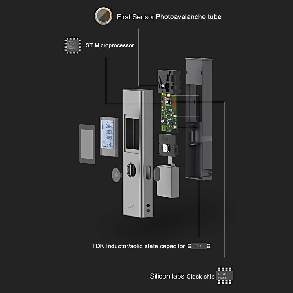 LS-P Handheld Rangefinder USB Flash Charging Laser-Range-Finder High-Precision Measurement