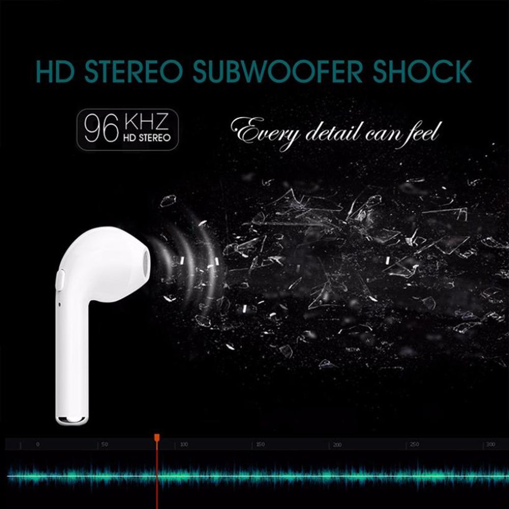 i7 Wireless BT Earphones Mini Earbud Portable Stereo Handfree Earphone Left and Right Ear with Charging Box