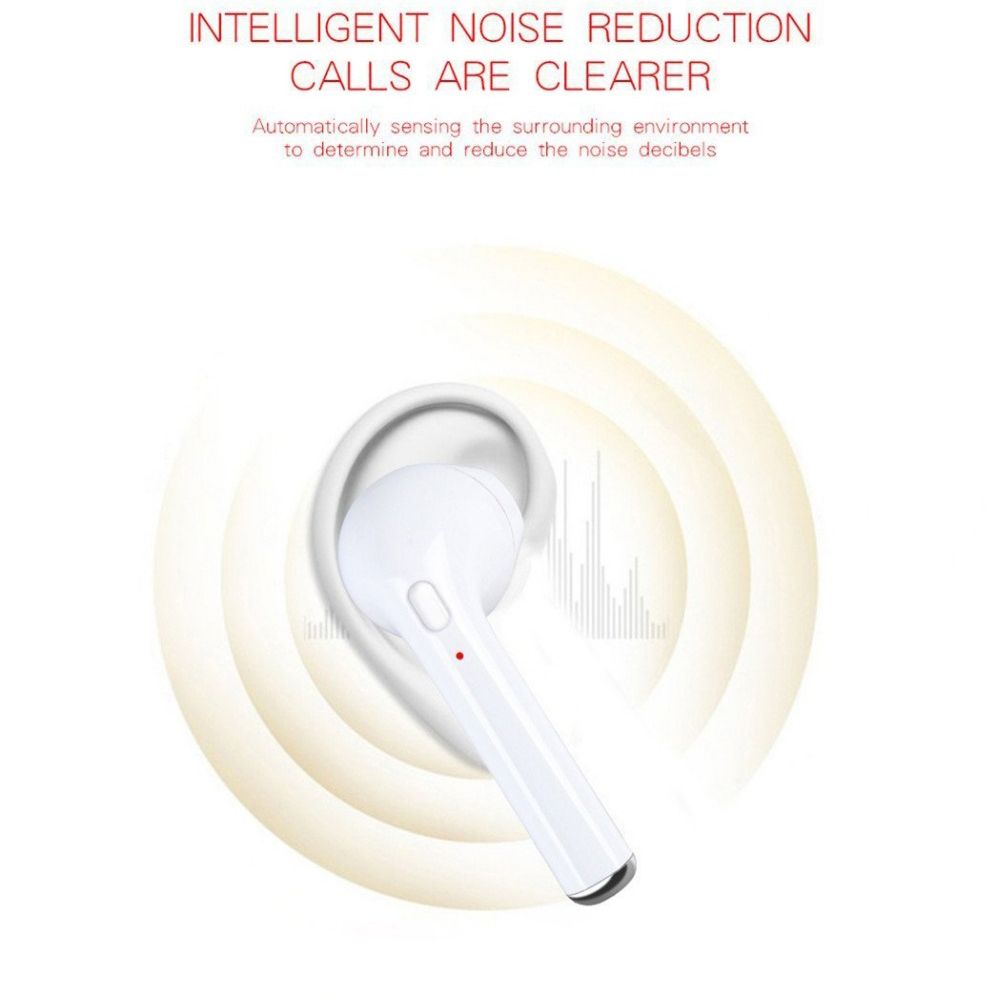 i7 Wireless BT Earphones Mini Earbud Portable Stereo Handfree Earphone Left and Right Ear with Charging Box