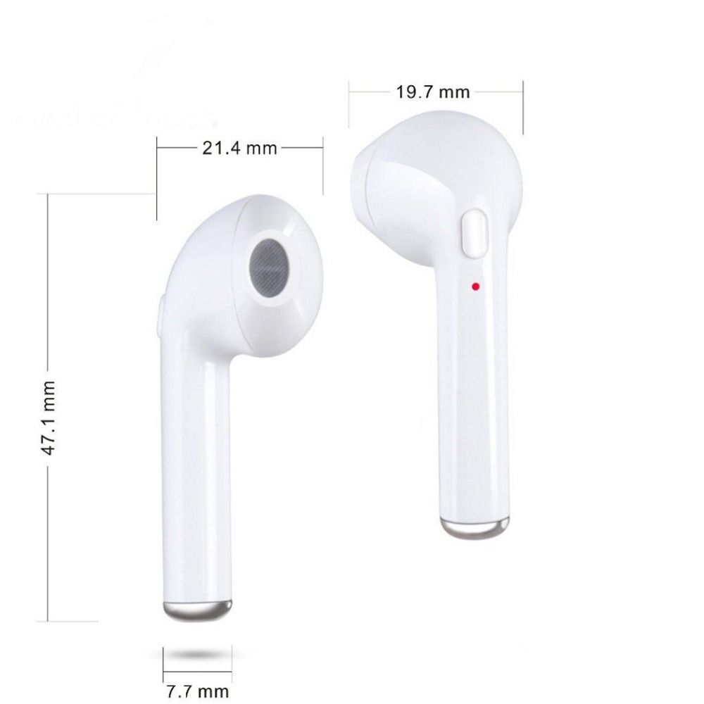 i7 Wireless BT Earphones Mini Earbud Portable Stereo Handfree Earphone Left and Right Ear with Charging Box