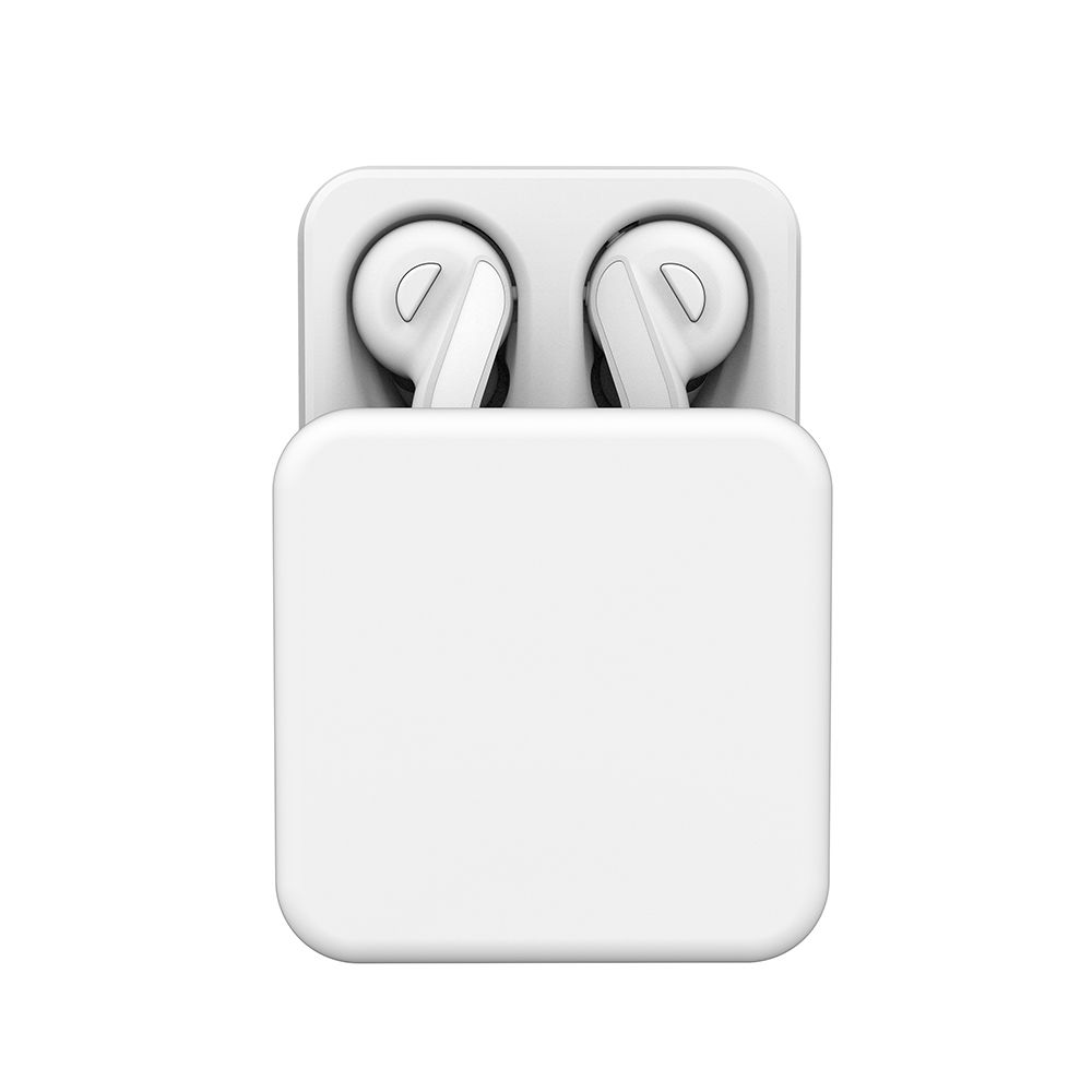BT Earphone True Wireless Stereo Earbud Headset for Phone White