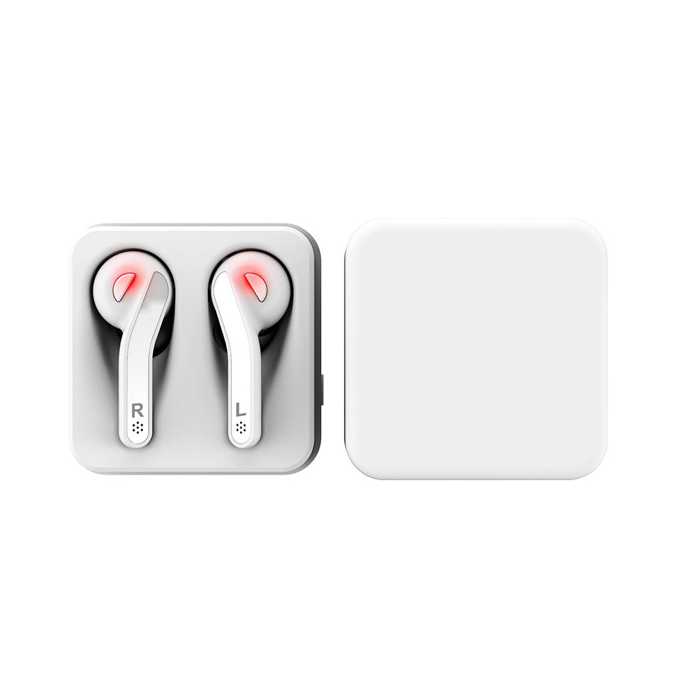 BT Earphone True Wireless Stereo Earbud Headset for Phone White