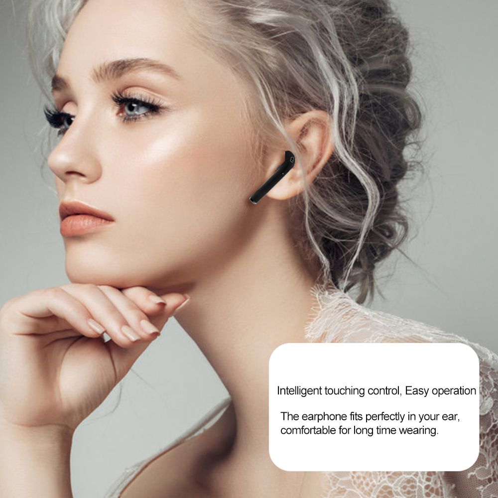 i12 BT5.0 Wire-less Earphones Headphones BT Headset Mini Stereo In-Ear Earbuds with Charging Box