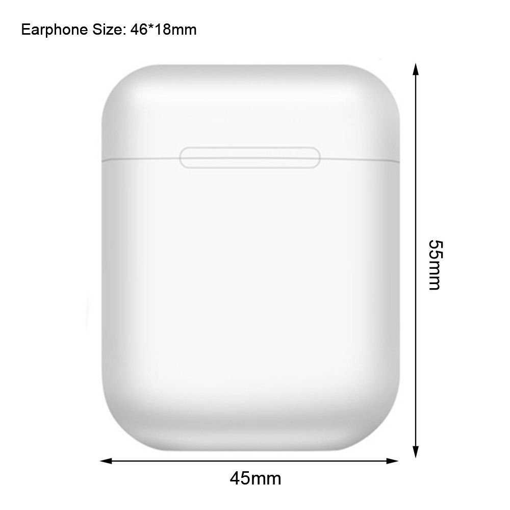i12 T-WS Cordless Earphones Mini BT 5.0 Stereo Sport Earphones Handsfree with Charge BOX for Phone