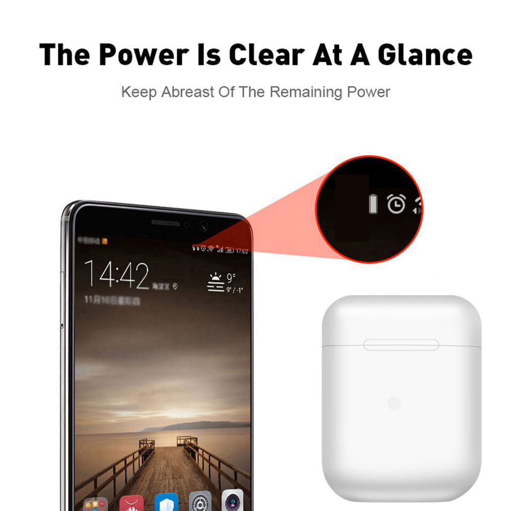 i12 T-WS Cordless Earphones Mini BT 5.0 Stereo Sport Earphones Handsfree with Charge BOX for Phone
