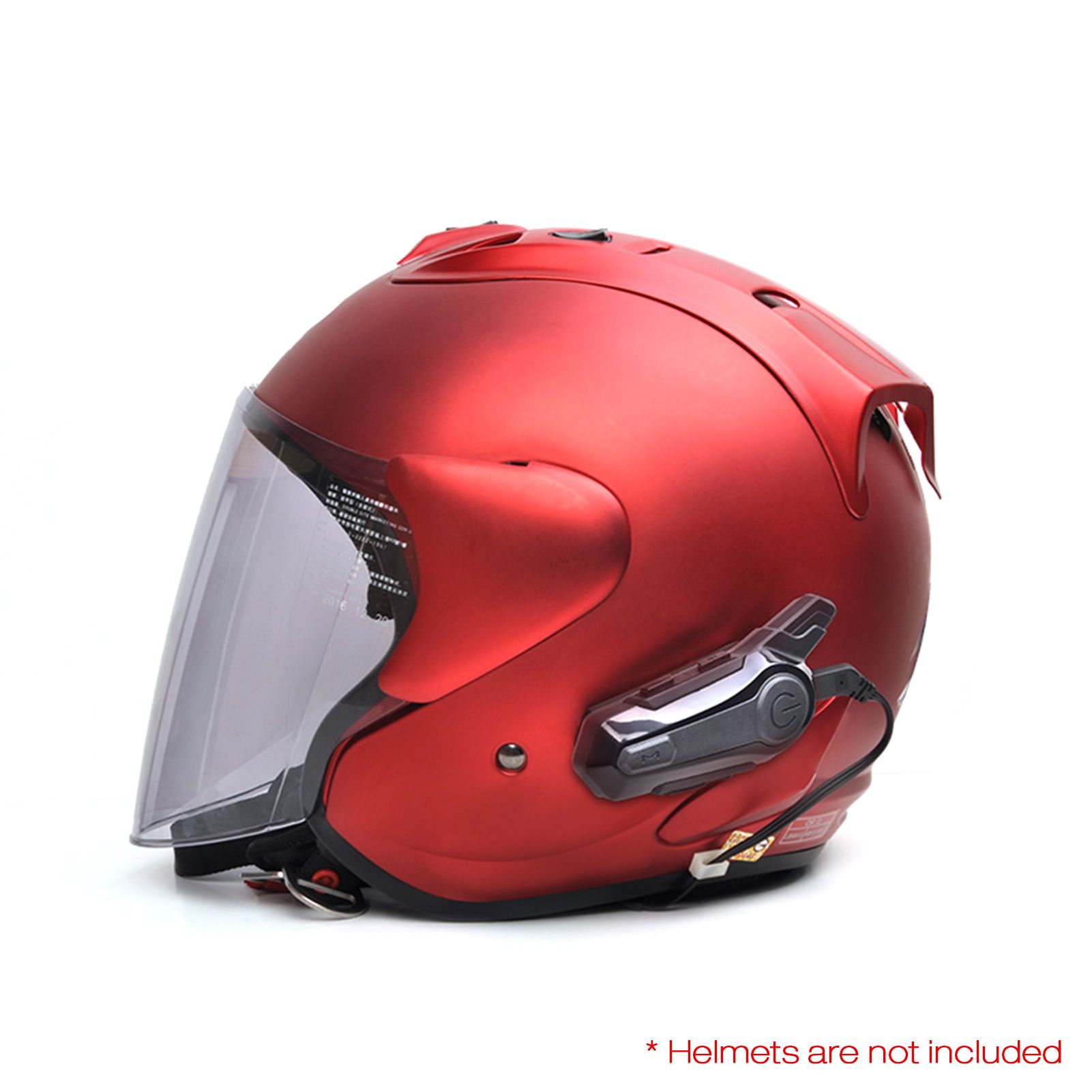 Motorcycle BT Intercom with Helmet BT Headset Waterproof Universal Communication System for ATV Dirt Bike Motorcycle