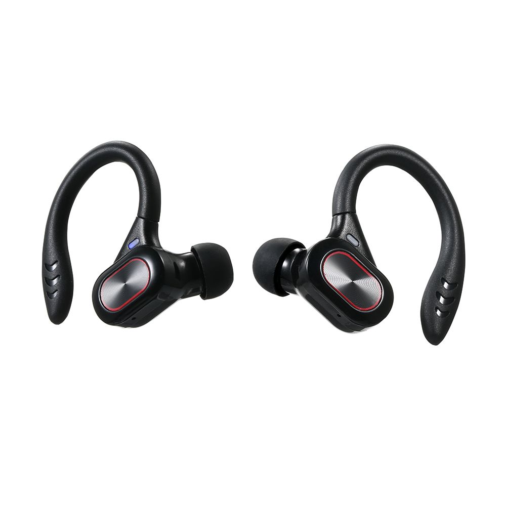 True Wireless Stereo BT 5.0 Earphones Chargeable Stereo Sound Earbuds Waterproof Touch-control Headset Compatible with Android/iOS/PC Tablet Black