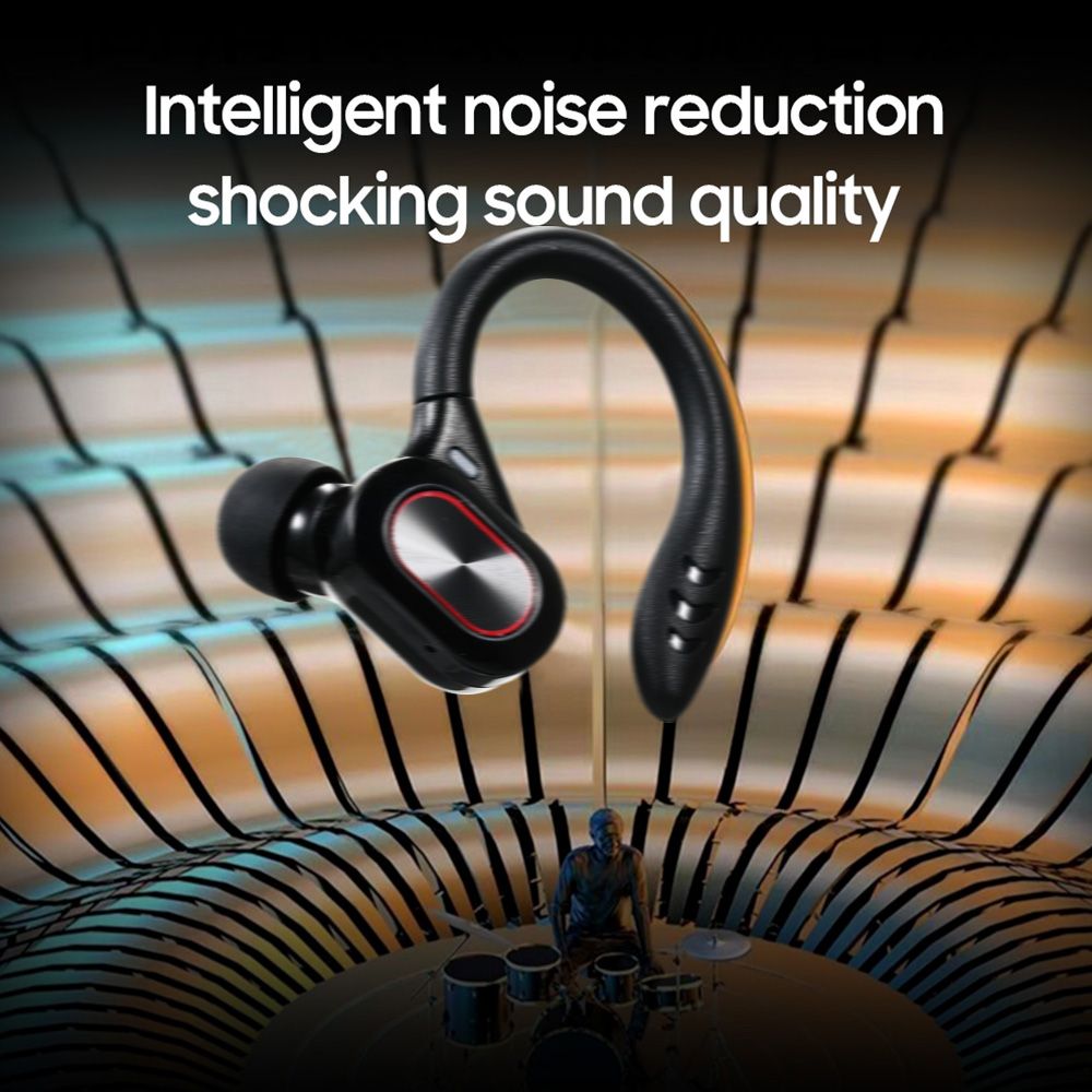 True Wireless Stereo BT 5.0 Earphones Chargeable Stereo Sound Earbuds Waterproof Touch-control Headset Compatible with Android/iOS/PC Tablet Black