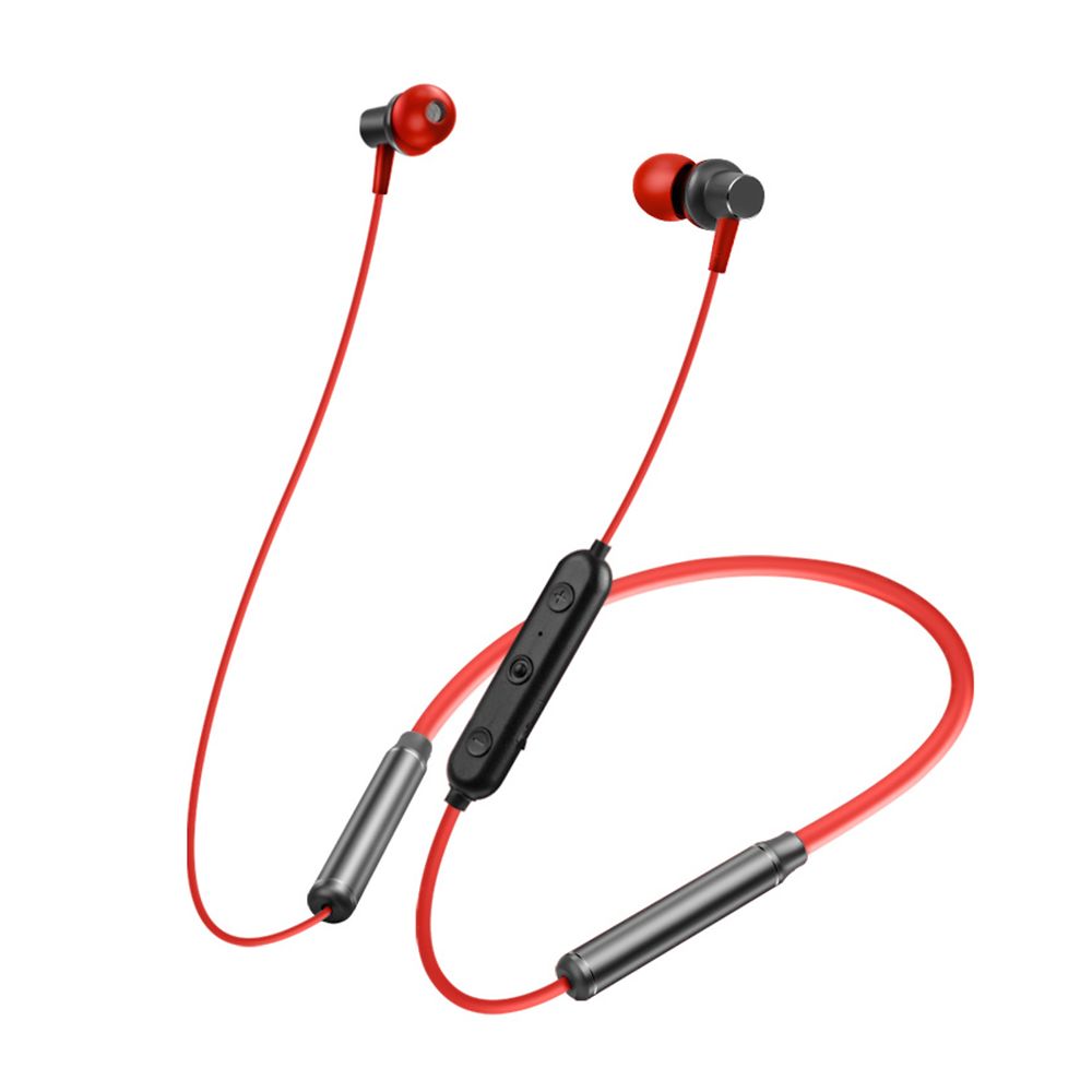 TWS Neckband Earphone S1 Wireless In Ear Sports Headset Arbitrary Bending 3D Surround Magnetic Absorption Storage Waterproof Earphone Gules