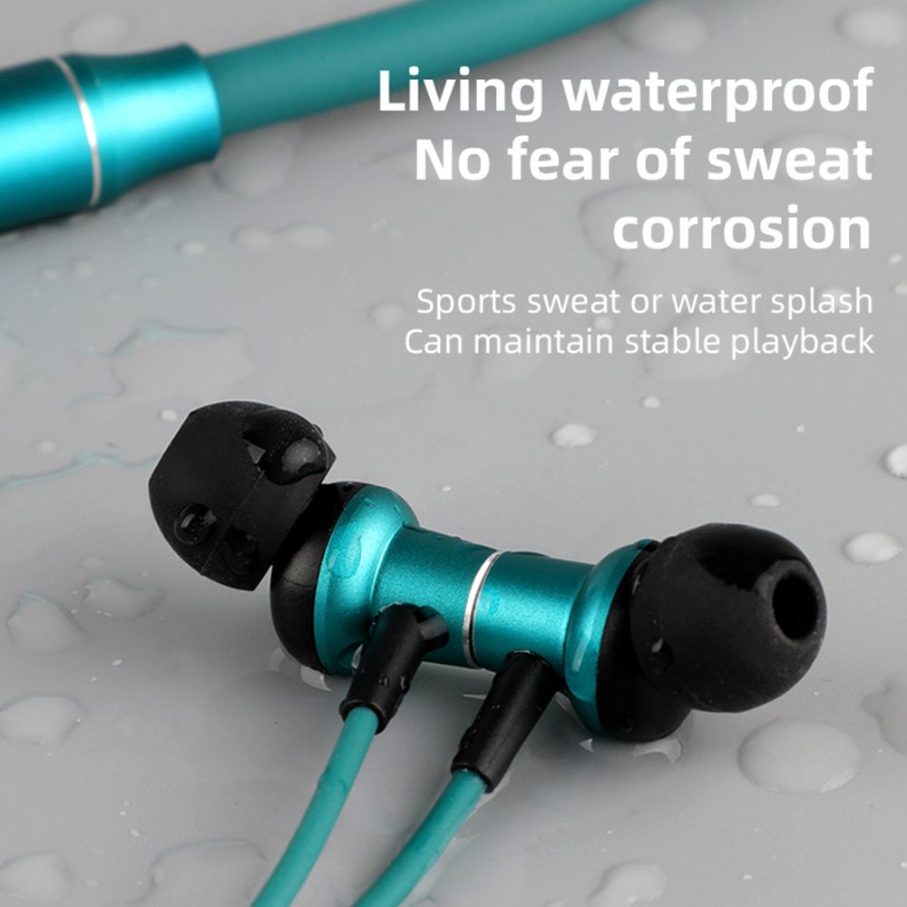 TWS Neckband Earphone S1 Wireless In Ear Sports Headset Arbitrary Bending 3D Surround Magnetic Absorption Storage Waterproof Earphone Gules