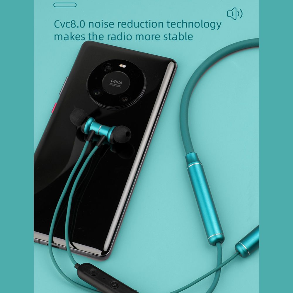 TWS Neckband Earphone S1 Wireless In Ear Sports Headset Arbitrary Bending 3D Surround Magnetic Absorption Storage Waterproof Earphone Gules