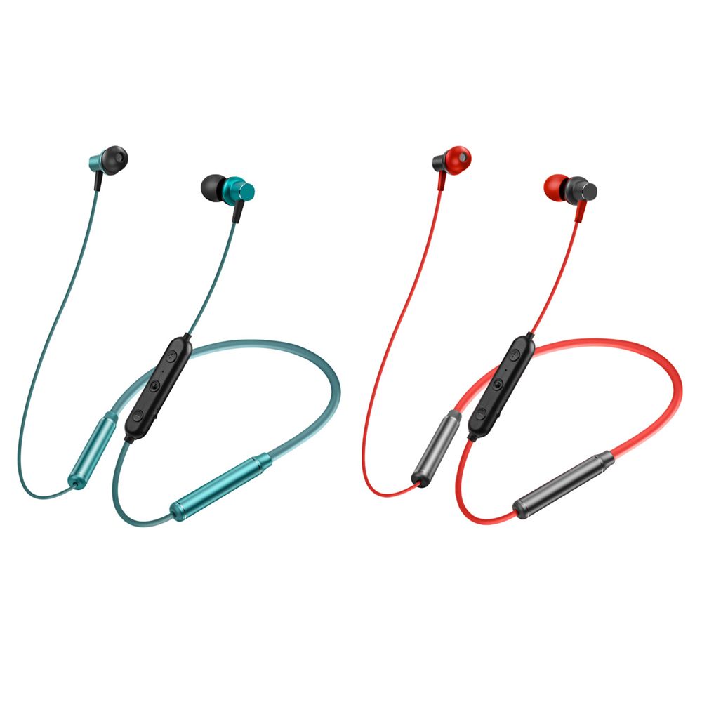 TWS Neckband Earphone S1 Wireless In Ear Sports Headset Arbitrary Bending 3D Surround Magnetic Absorption Storage Waterproof Earphone Gules