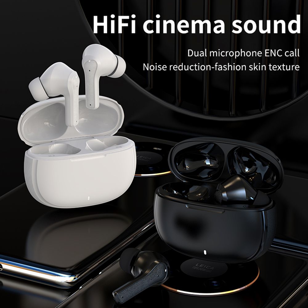 TWS ENC Noise Cancelling Headphones P9 BT Wireless Earphones Double Mark ENC Noise-cancelling calls Long Battery Life  Black