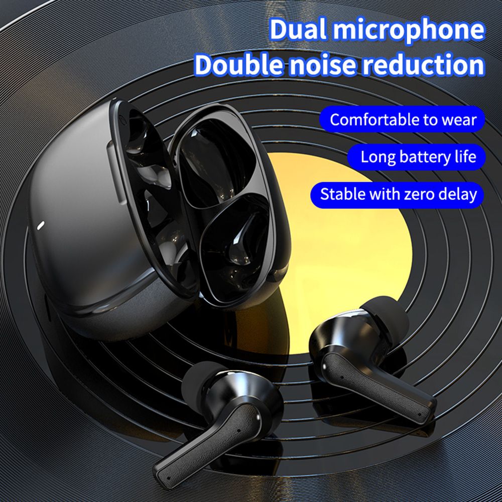 TWS ENC Noise Cancelling Headphones P9 BT Wireless Earphones Double Mark ENC Noise-cancelling calls Long Battery Life  Black
