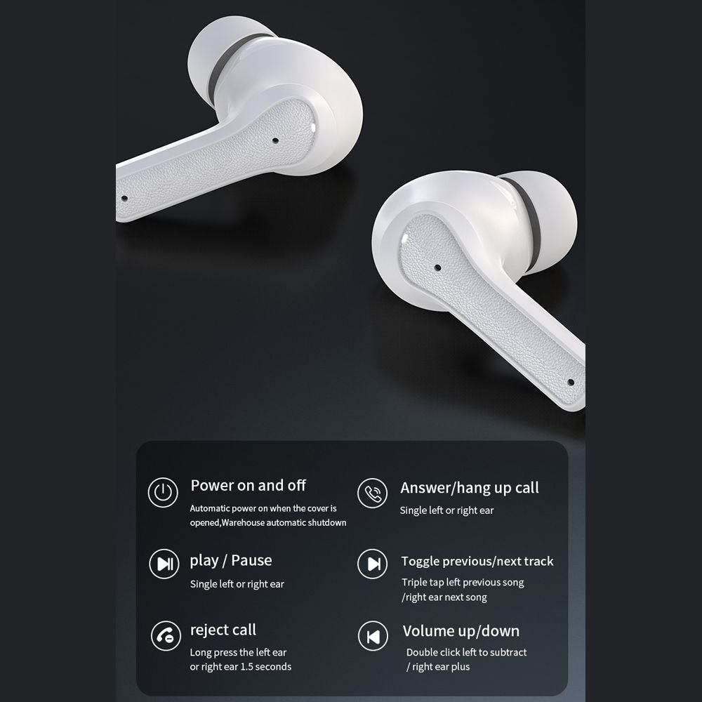 TWS ENC Noise Cancelling Headphones P9 BT Wireless Earphones Double Mark ENC Noise-cancelling calls Long Battery Life  Black