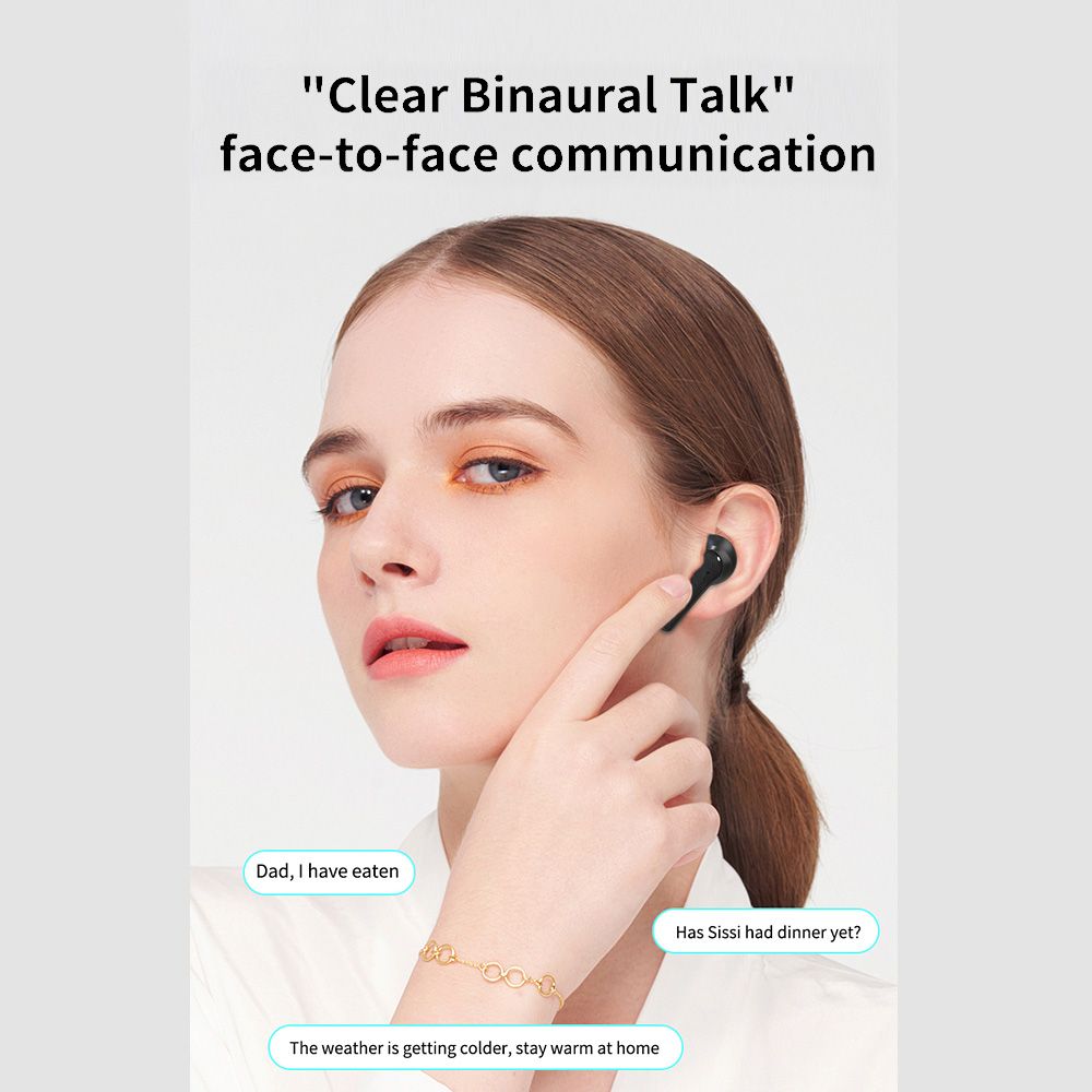 TWS ENC Noise Cancelling Headphones P9 BT Wireless Earphones Double Mark ENC Noise-cancelling calls Long Battery Life  Black