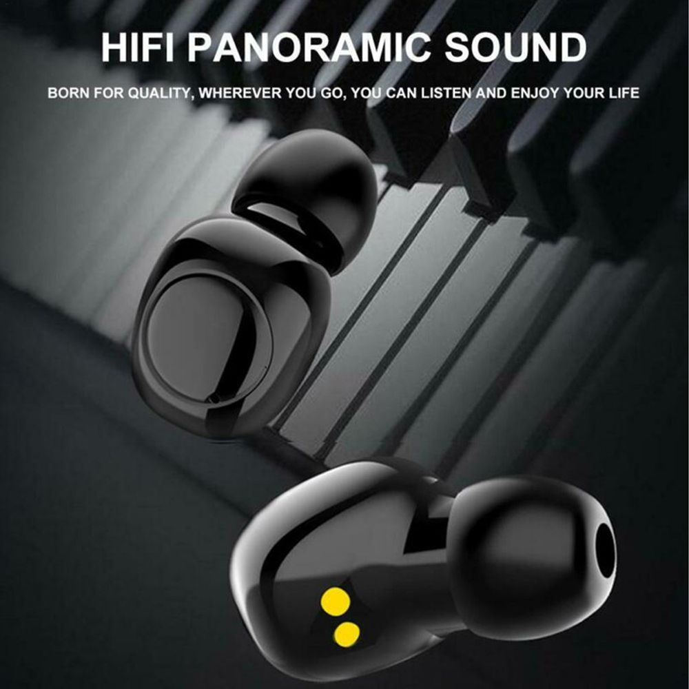 XG-23 Sports Headphones IPX6 Waterproof Sweatproof Headset Stereo Sound Binaural Calling In-Ear Ergonomic Design Earbuds Intelligent Noise Reduction Canceling Cancellation Earphones with LED Digital Display Charging Case Box and Cable