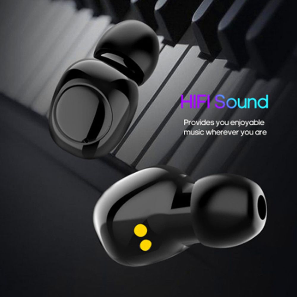 XG-23 Sports Headphones IPX6 Waterproof Sweatproof Headset Stereo Sound Binaural Calling In-Ear Ergonomic Design Earbuds Intelligent Noise Reduction Canceling Cancellation Earphones with LED Digital Display Charging Case Box and Cable