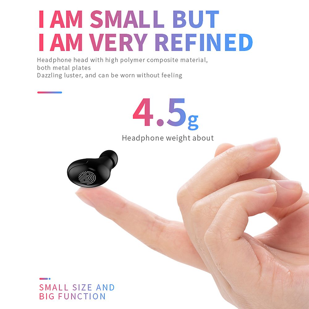 G12 BT5.0 Earphones Fingerprint Touch Control Wireless HiFi Sound Stereo Bass With Mic Handsfree Wireless Mini Earbuds Sports In-ear Headset for iphone Smartphone