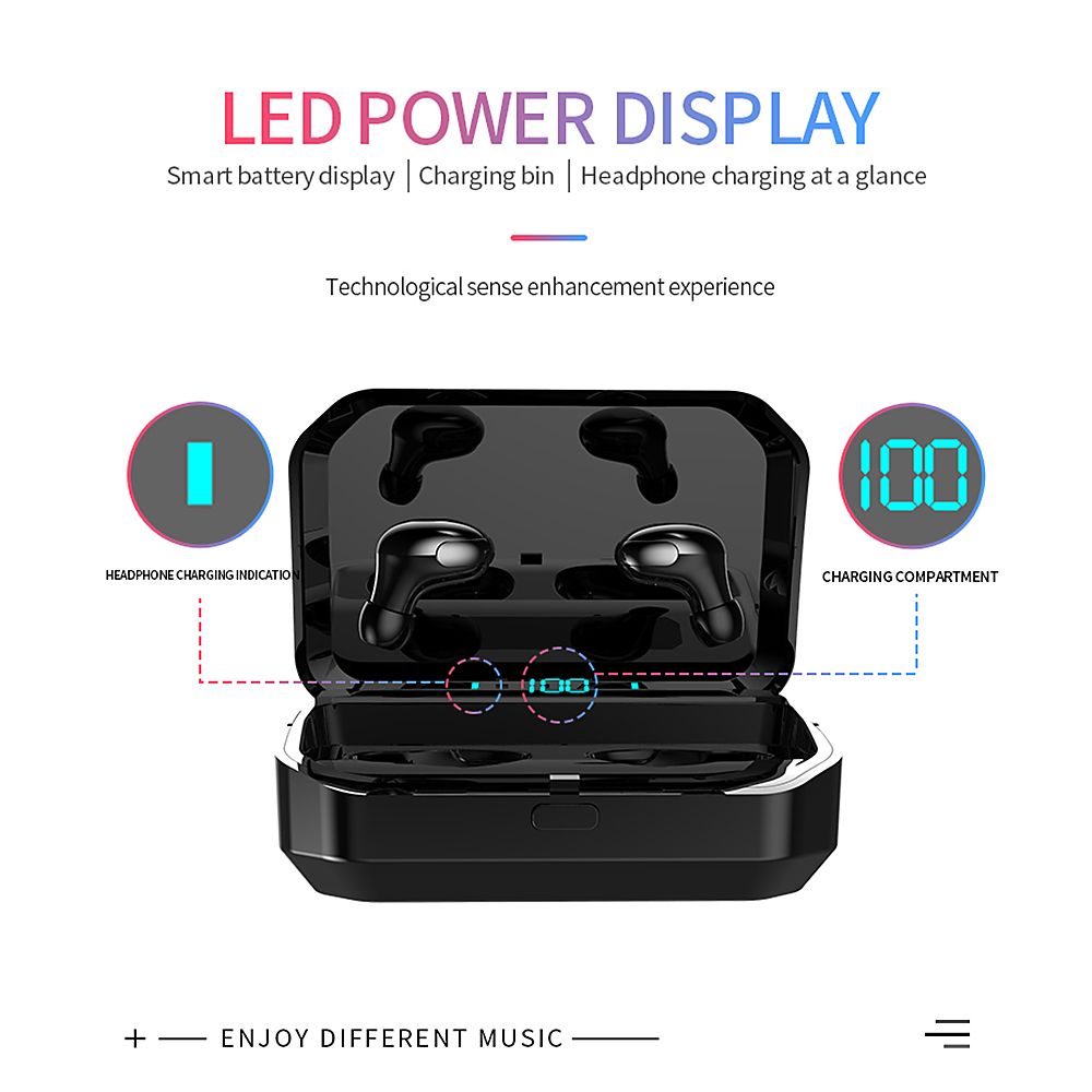 G12 BT5.0 Earphones Fingerprint Touch Control Wireless HiFi Sound Stereo Bass With Mic Handsfree Wireless Mini Earbuds Sports In-ear Headset for iphone Smartphone