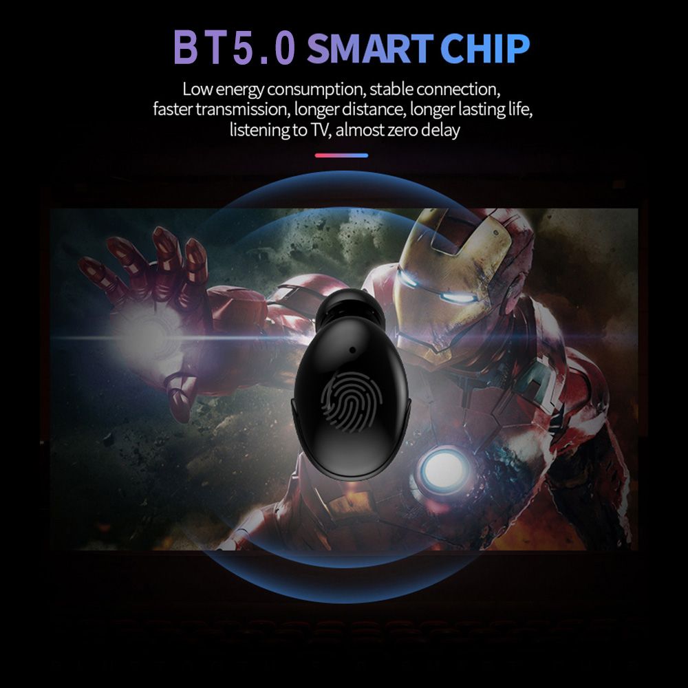 G12 BT5.0 Earphones Fingerprint Touch Control Wireless HiFi Sound Stereo Bass With Mic Handsfree Wireless Mini Earbuds Sports In-ear Headset for iphone Smartphone