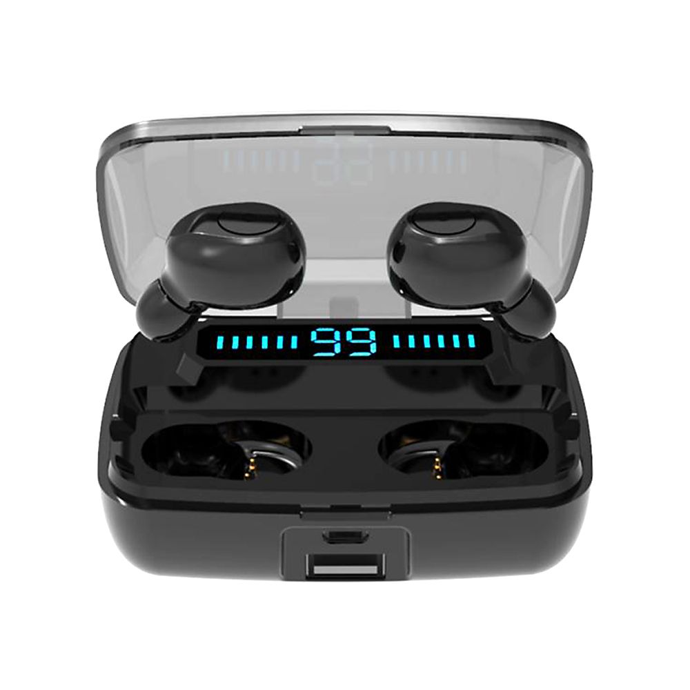 F9 Earphones BT5.0 Wireless Headphones Sweatproof Sports Mini Earbuds Noise Cancelling Gaming Headset LED Digital Display Button Control