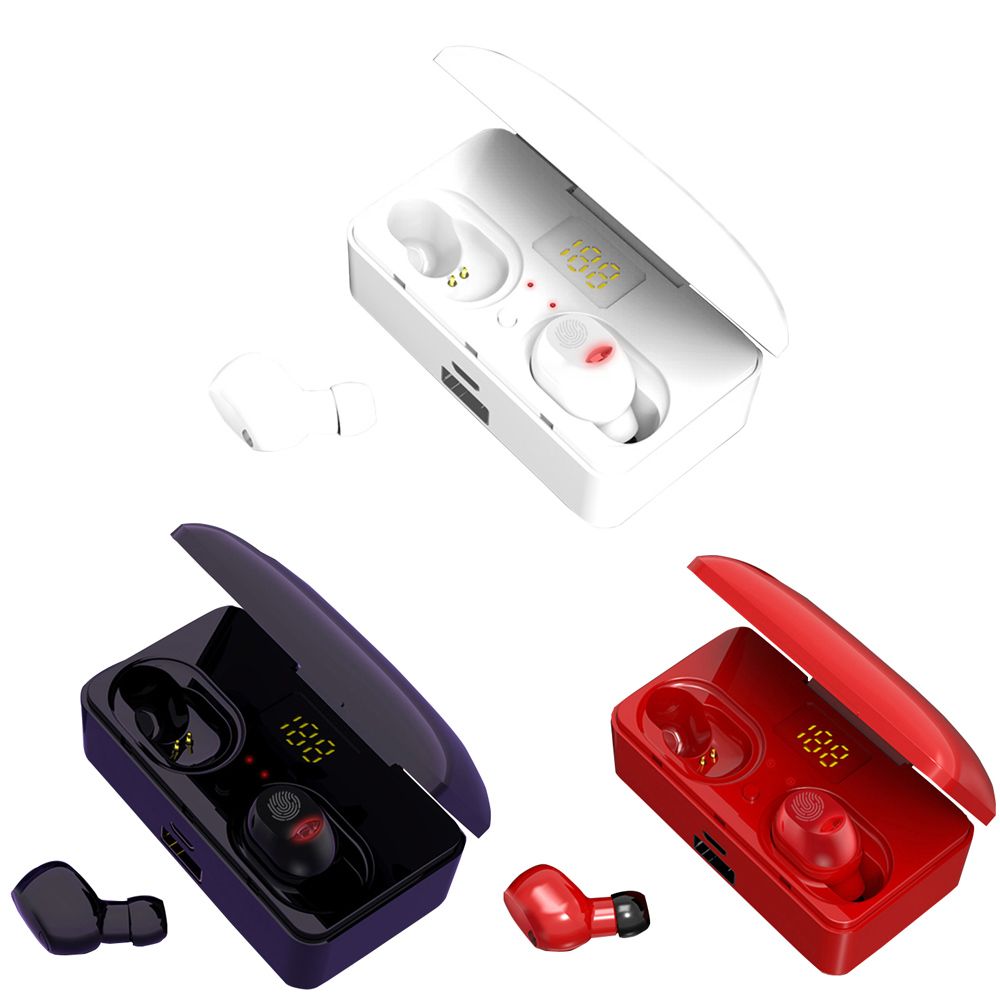 G10 True Wireless Stereo Earphones BT 5.0 Wireless Mini Sports Earbuds 9D HiFi Sound Headset HD Call Noise Reduction Headphones LED Digital Power Display Fingerprint Touch Control