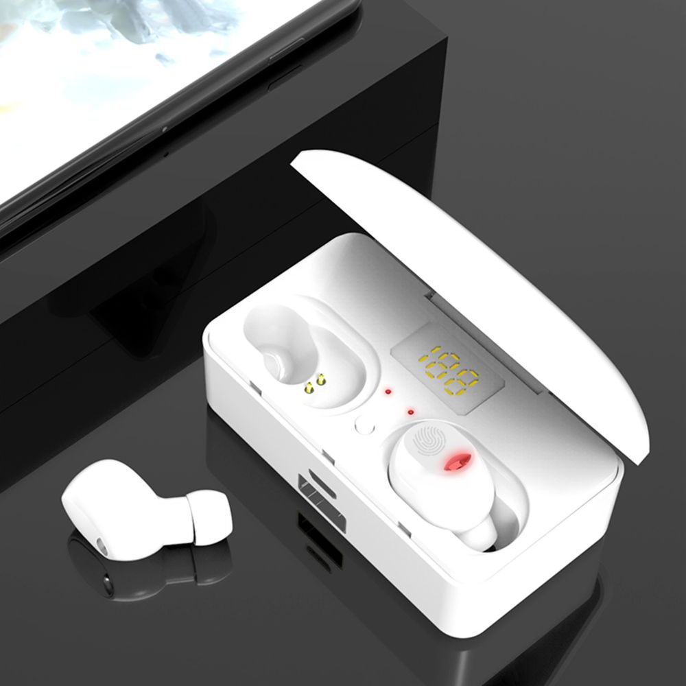 G10 True Wireless Stereo Earphones BT 5.0 Wireless Mini Sports Earbuds 9D HiFi Sound Headset HD Call Noise Reduction Headphones LED Digital Power Display Fingerprint Touch Control